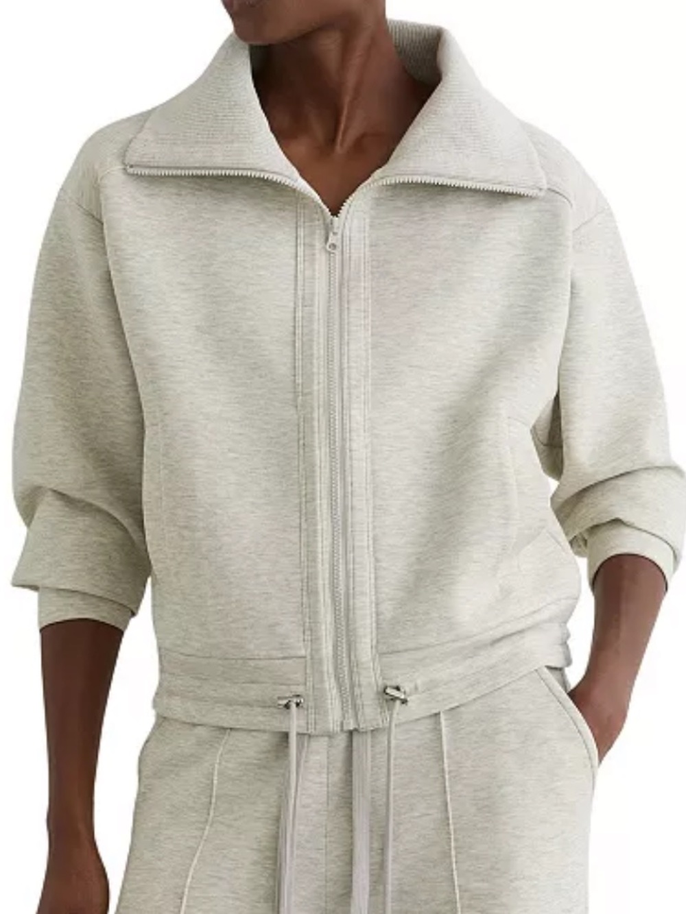 REISS
Women's Premium Laurie Interlock Zip-Front Sweatshirt